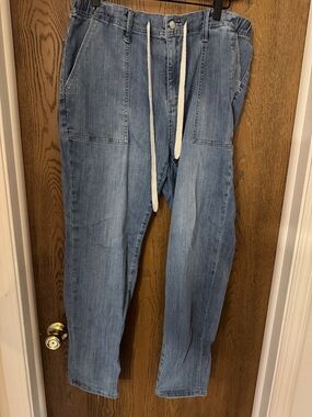 Judy Blue Light Blue Elastic Waist Denim Joggers